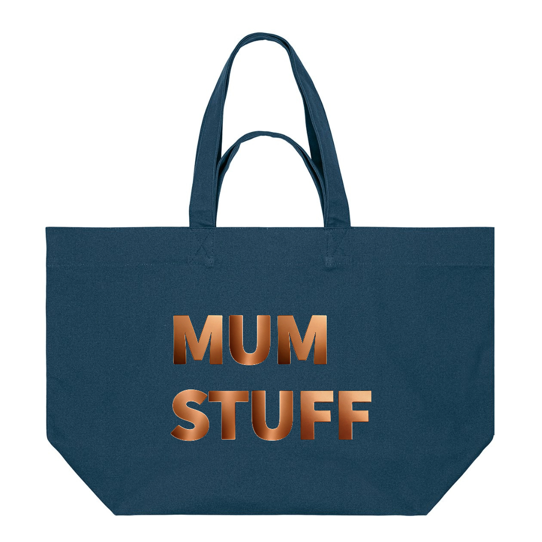 PREMIUM AIRFORCE BLUE TOTE BAG WITH BRONZE PRINT