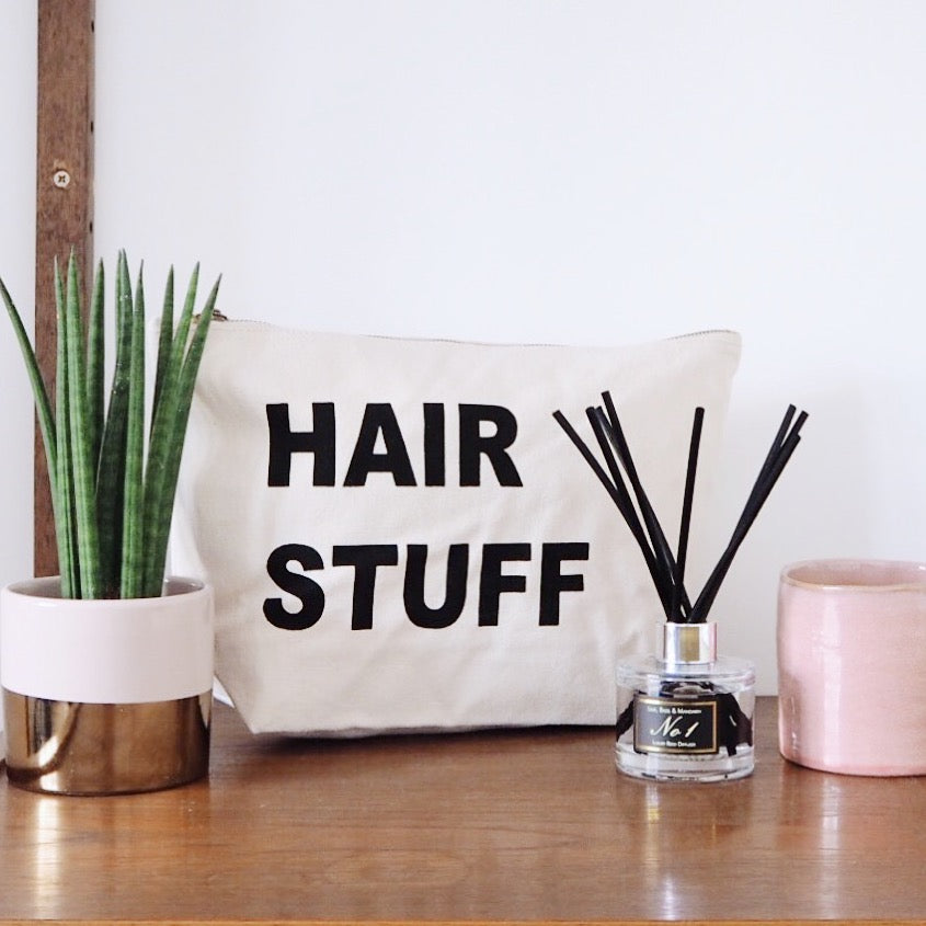 PERSONALISED LARGE NATURAL RECYCLED CANVAS POUCH