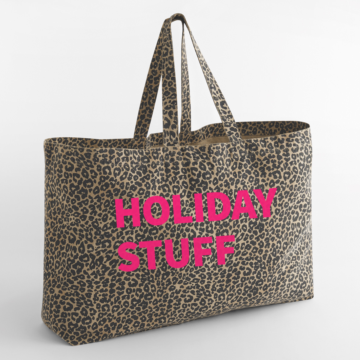 PERSONALISED LEOPARD PRINT EXTRA LARGE TOTE BAG