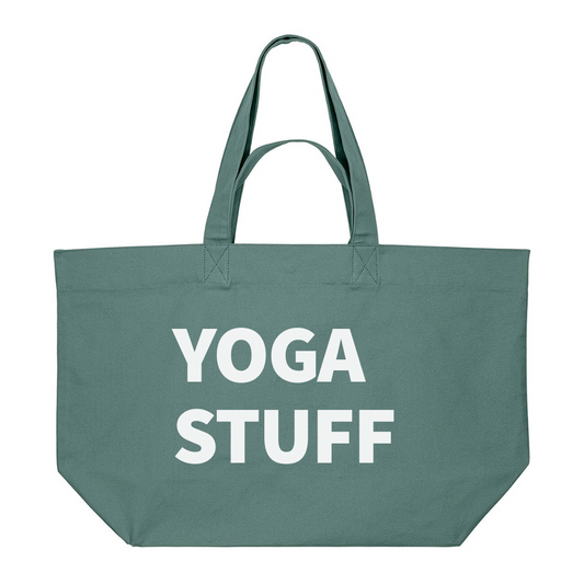 PREMIUM GREEN TOTE BAG WITH WHITE PRINT