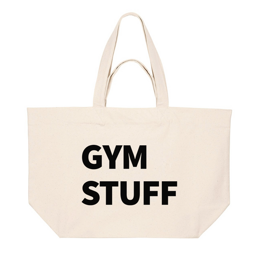 PREMIUM NATURAL TOTE BAG WITH BLACK PRINT
