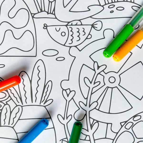 COLOURING POSTER UNDER THE SEA
