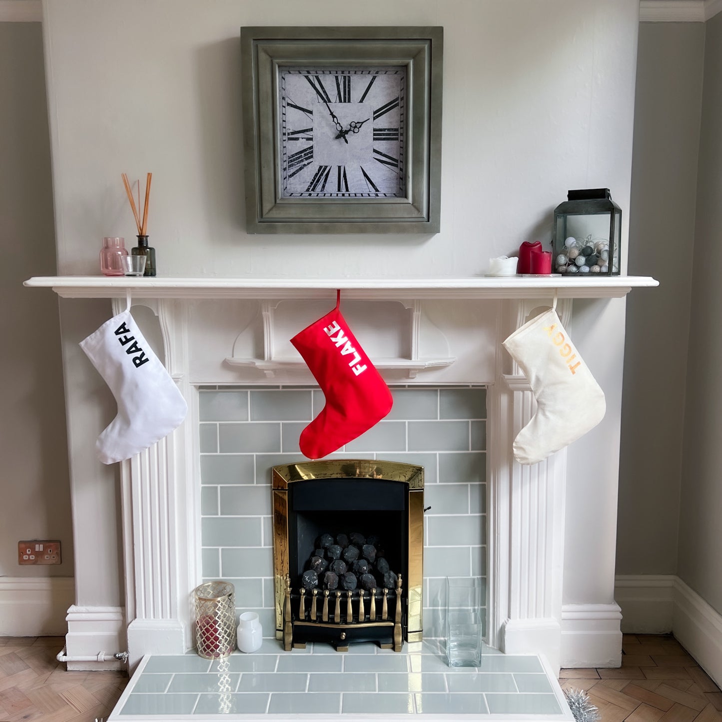 PERSONALISED SMALL WHITE CHRISTMAS STOCKING