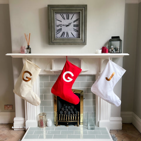 PERSONALISED LARGE RED CHRISTMAS STOCKING